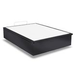 Cama Box Baú Universal King Suede Gray (186x198x35) - Ortobom