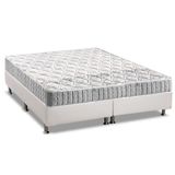 Cama Box Queen: Colchão Espuma D33 Anjos Orthosono + Base Crc Courano White(158x198)