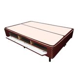 Cama Box Closet King Poli Tecido Brown (193x203x27) - Castor