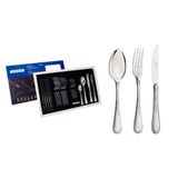 Faqueiro Tramontina Renascença Com Facas De Mesa Em Aço Inox Brilho E Fosco 24 Peças Tramontina