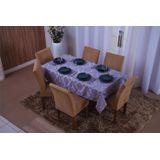 Toalha De Mesa Retangular 8 Lugares Jacquard 1,35x2,60