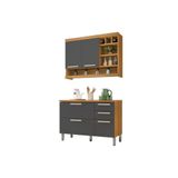 Cozinha Completa Burguesa 2 Peças (1 Armário + 1 Balcão) C2p22 Freijo/grafite - Nesher