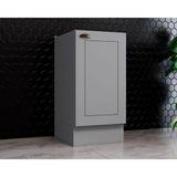 Gabinete De Cozinha Modulado Balcão Americana 1 Porta S/ Tampo 40cm Cinza - Henn