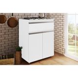 Balcão Cozinha P/cooktop Asm 186 2 Portas E 1 Gaveta Branco - Movelbento