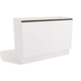 Módulo Cozinha Kappesberg Maxxi Balcão G745 2 Portas S/ Tampo 120cm Polipropileno Branco