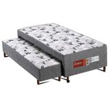 Cama Box C-auxiliar Conjugado Solteiro: Colchão Ortopédico Compact Plus Gray (88x188x40) Polar