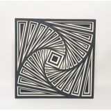 Quadro Abstrato em 6 Camadas Alto Relevo Decoração 3d 50cm pintado