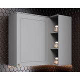 Armário De Cozinha Modulado Canto Reto Americana C/ 1 Porta 83cm Cinza - Henn