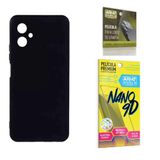 Capinha Preta Moto G14 + Película 9d + Película De Câmera