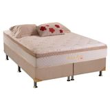 Cama Box Queen: Colchão Molas Herval Pallace Bambubase Suede Clean(158x198)