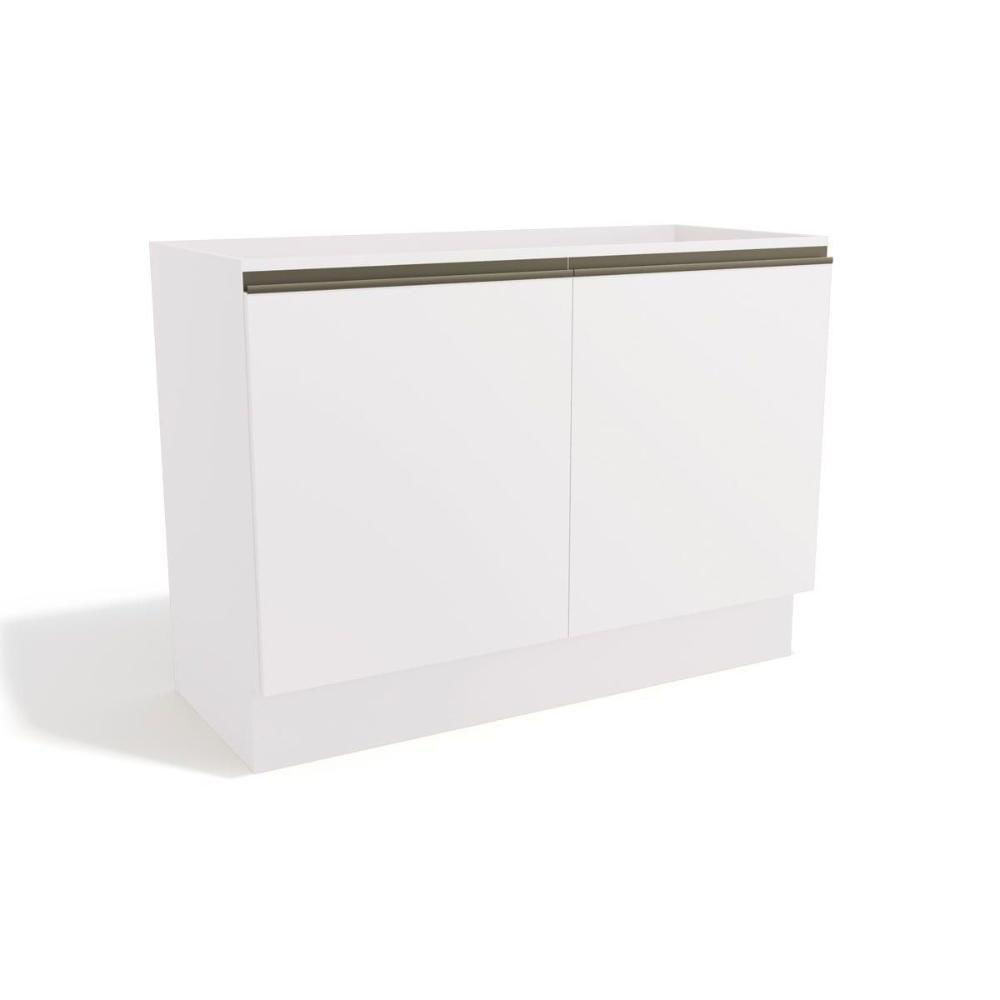 Gabinete P/pia Cozinha Balcão Maxxi G745 2 Portas 120cm S/tampo Polipropileno Branco - Kappesberg