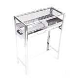 Churrasqueira Inox Portátil Com Pé E Grelha - Alta Qualidade