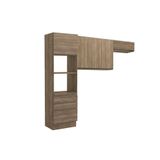Cozinha Modulada Kappesberg Maxxi 3 Peças (2 Armários + 1 Paneleiro) Cpt37 Nogal