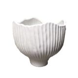 Vaso Cerâmica Mazzotti Orgânico Off White Fosco