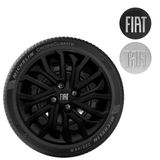 Calota Mobi Argo Cronos Aro 14 Preto Logo Alumínio