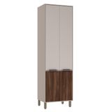 Paneleiro Simples 70cm 4 Portas Stylo Luciane Móveis Cinammon-beige-escarlate