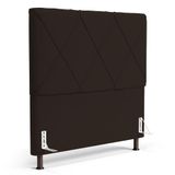 Cabeceira Cama Box Casal Mel 140cm Com Frame Sintético Marrom - Desk Design