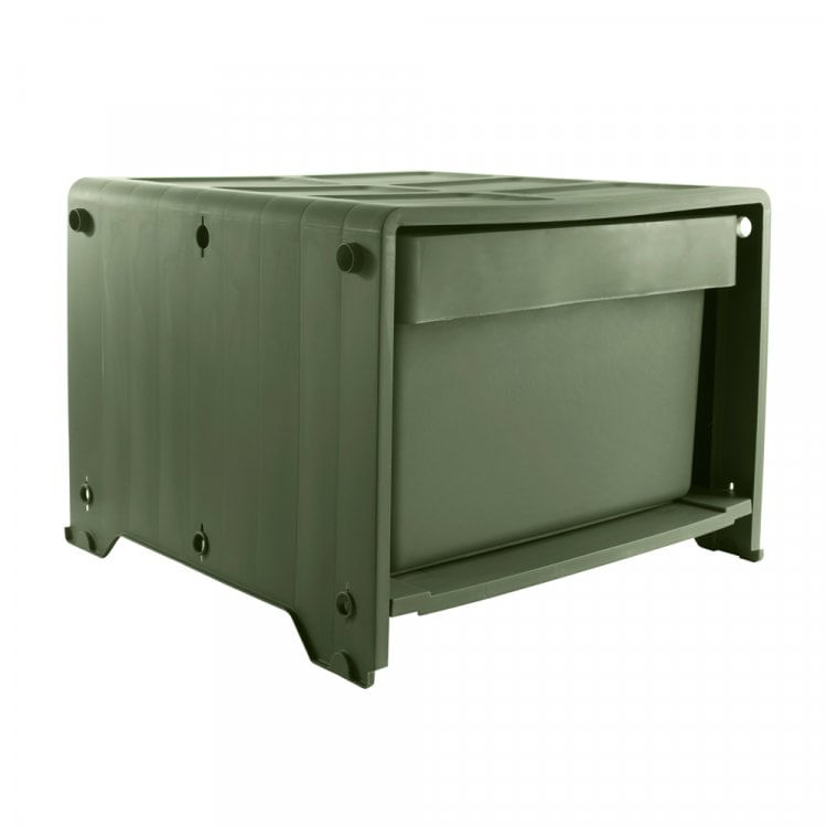 Gaveteiro 1 Gaveta KZ Container Grifit Verde Alecrim