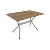 Mesa De Cozinha Loire C/ Tampo 1,60cm Niquel/nogueira - Kappesberg