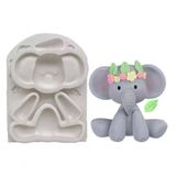 Molde Silicone Safari Elefante Cute
