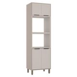 Paneleiro Torre Quente 70cm 4 Portas Stylo Luciane Móveis Cinammon-beige