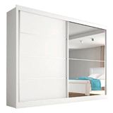 Guarda Roupa Casal Flex 2 Portas Com Espelho Verona Plus ? Made Marcs - Branco Acetinado