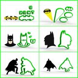 Cortador Batman - Kit 6 Modelos Tamanho 7 Cm