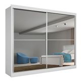 Guarda Roupa Casal 2 Portas Com Espelho E 4 Gavetas Verona Plus ? Made Marcs - Branco Acetinado