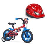 Bicicleta Infantil Aro 12 + Capacete Spider-man - Nathor