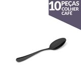 Jogo De Colher Café Aço Inox Preto 10 Peças Gourmet Mix