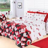 Kit Edredom Casal Queen Desire 5 Pç Alg 200 Fios Love