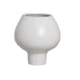 Vaso Cerâmica Mazzotti Branco Fosco 22,6x21cm