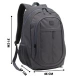 Mochila Denlex Dl1286 Escolar Unissex Cinza 25l