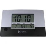 Relógio De Parede Ou Mesa Digital Lcd Calendário Termômetro Preto Herweg 6473 Único