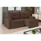 Sofá Miami Premium 2,00m Assento Retrátil/reclinável Suede Marrom - Xflex Sofas