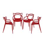 Conjunto 4 Cadeiras Solna Allegra OR Design Vermelho