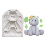 Molde Silicone Safari Hipopótamo Cute