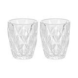 Jogo De Copos Lyor Diamond Transparente 270ml - 2 Peças