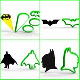 Cortador Batman - Kit 4 Modelos Tamanho 6 Cm