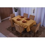 Toalha De Mesa Retangular 8 Lugares Jacquard 1,35x2,60