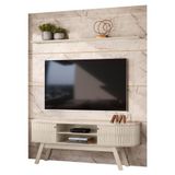 Painel Para Tv 75 Pol Com Rack Bancada 208cm Luna M01 Calacata-off White - Mpozenato