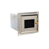 Forno Fogão A Lenha Inox Frente Vidro Sem Cinzeiro 50x35x30