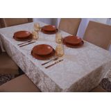 Toalha De Mesa Quadrada Jacquard 1,35x1,50 | Bege