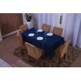 Toalha De Mesa Retangular 6 Lugares Jacquard 1,35x2,00