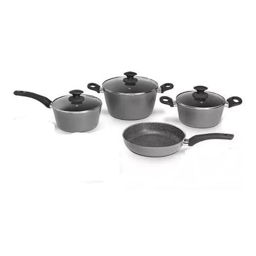 Panelas Cookware Antiaderente Ceramic Optima 21pç Cinza