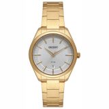 Relógio Orient Feminino Dourado E Prata 34mm - Fgss1217 S1kx