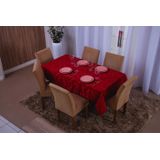 Toalha De Mesa Retangular 8 Lugares Jacquard 1,35x2,60