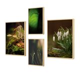 Quadro Decorativo Kit 4 Fotos Natureza Verde 20x30 E 30x40