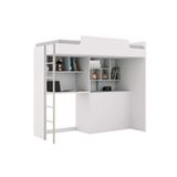 Beliche Multifuncional Office New (cama+bancada+baú+nicho+prateleiras) Branco - Santos Andirá
