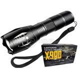 Lanterna Militar X900 Com Foco De Luz Ajustável Bateria Recarregável E Função De Sinalizador